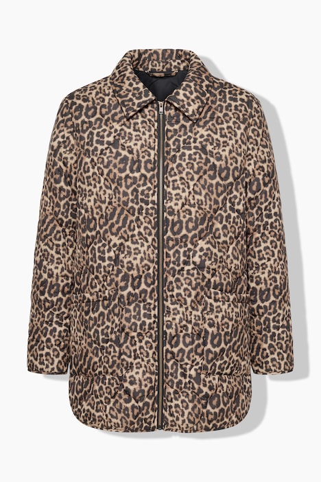 Veste matelassée, coupe Loose Shape, imprimé léopard