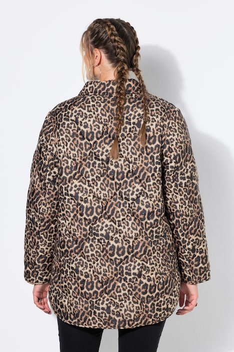 Veste matelassée, coupe Loose Shape, imprimé léopard