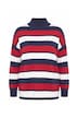 Mixed Stripe Turtleneck Sweater
