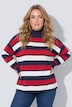 Pullover, Loose Fit, Ringel, Stehkragen