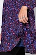 Plissee-Kleid, Berries Muster, Jersey-Unterkleid