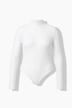 Body, Mesh, Slim Fit, Stehkragen, Langarm