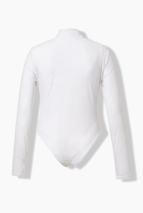 Body, mesh, slim fit, ståkrage, lange ermer