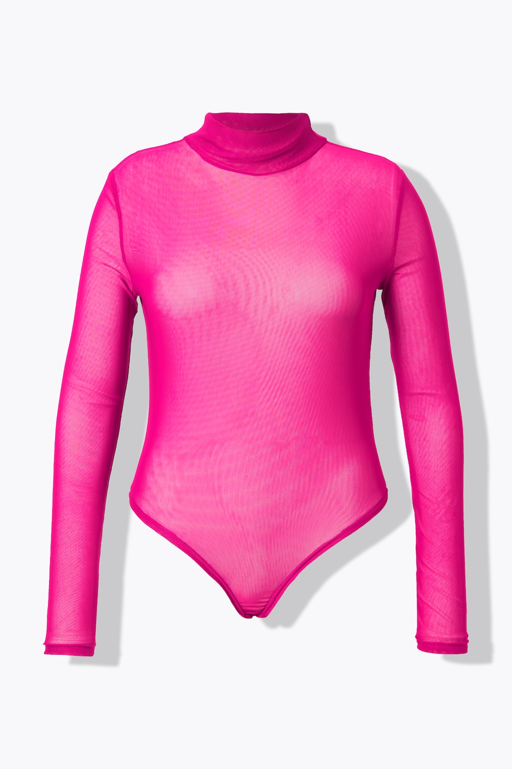 Body, Mesh, Slim Fit, Stehkragen, Langarm
