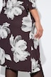Punto-Kleid, Blüten, Stehkragen, 3/4-Arm, Taschen