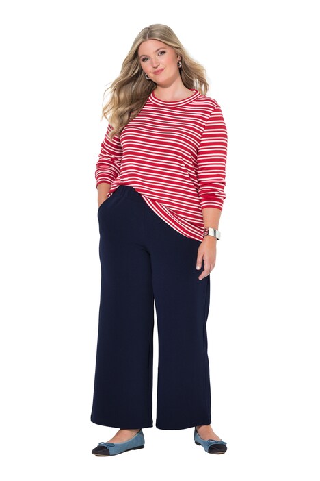 Textured Jersey Elastic Waist Pants
