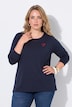 Longsleeve, A-Linie, Herz-Stickerei