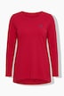 Longsleeve, A-Linie, Herz-Stickerei
