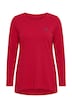 Longsleeve, A-Linie, Herz-Stickerei