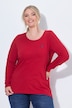 Longsleeve, A-Linie, Herz-Stickerei