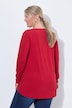 Longsleeve, A-Linie, Herz-Stickerei