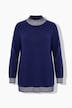 Pullover, Straight Fit, Stehkragen und Bündchen mit Streifen