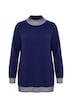 Pullover, Straight Fit, Stehkragen und Bündchen mit Streifen