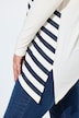 Longsleeve, A-Linie, Streifen-Zipfelsaum