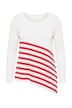 Asymmetric Striped Pointed Hem Tee