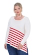 Asymmetric Striped Pointed Hem Tee