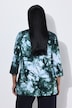 T-shirt en coton Pima, décolleté cœur et manches 3/4, coupe évasée