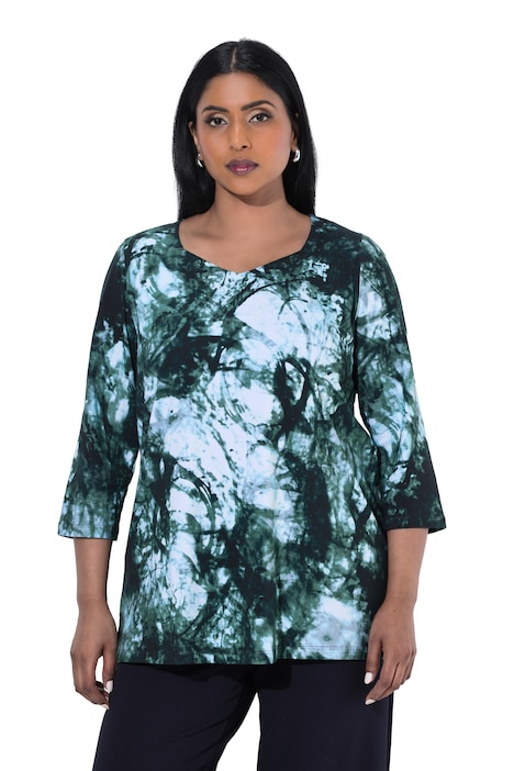 Shirt, A-Linie, Herzausschnitt, 3/4-Arm, Pima Cotton