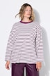 Longsleeve, oversized, Ringeljersey, Rücken-Statement