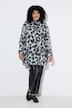 Longbluse, Leomuster, A-Linie, Hemdkragen, Langarm