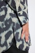 Longbluse, Leomuster, A-Linie, Hemdkragen, Langarm