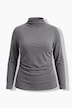 Shirt, drapiert, Slim, Stehkragen, Langarm