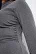 Shirt, drapiert, Slim, Stehkragen, Langarm