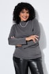 Shirt, drapiert, Slim, Stehkragen, Langarm