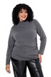 Shirt, drapiert, Slim, Stehkragen, Langarm