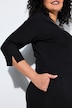Punto-Kleid, Ziersteinborte, V-Ausschnitt, 3/4-Arm