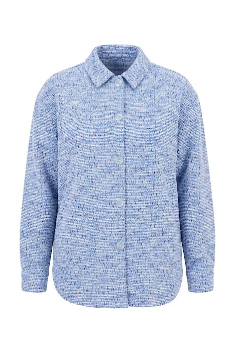 Boucle Textured Button-Down Blouse