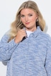 Overhemdblouse, oversized, bouclé, lange mouwen