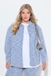 Overhemdblouse, oversized, bouclé, lange mouwen