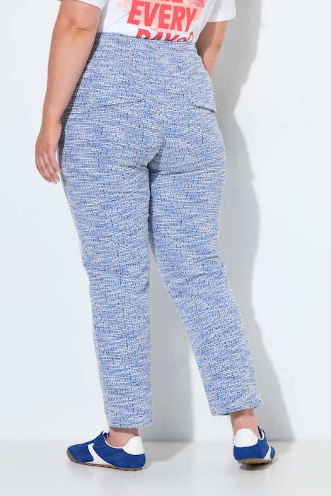 Hose, gerades Bein, Bouclé, Elastikbund
