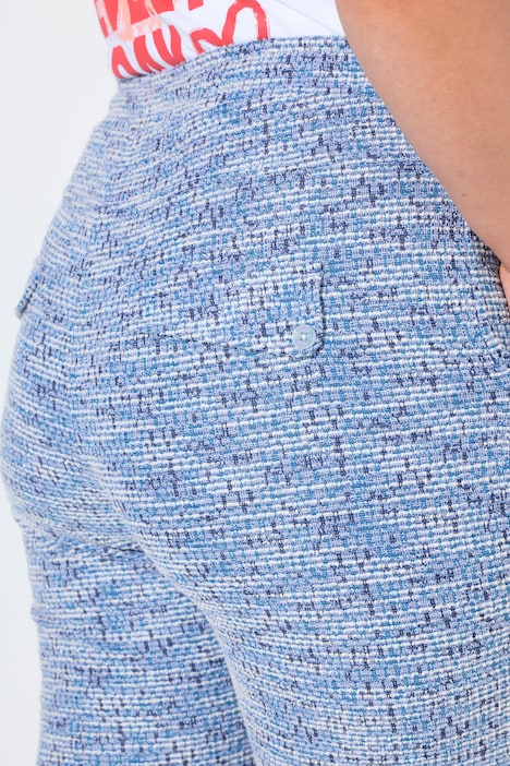 Hose, gerades Bein, Bouclé, Elastikbund