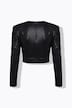 Langarmshirt, Slim Fit, drapierte Vorderseite, Langarm