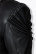 Langarmshirt, Slim Fit, drapierte Vorderseite, Langarm