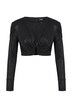 Langarmshirt, Slim Fit, drapierte Vorderseite, Langarm
