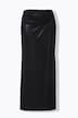 Maxirock, Slim Fit, drapierte Taille, langer Schlitz