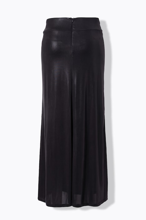 Maxirock, Slim Fit, drapierte Taille, langer Schlitz