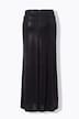 Maxirock, Slim Fit, drapierte Taille, langer Schlitz