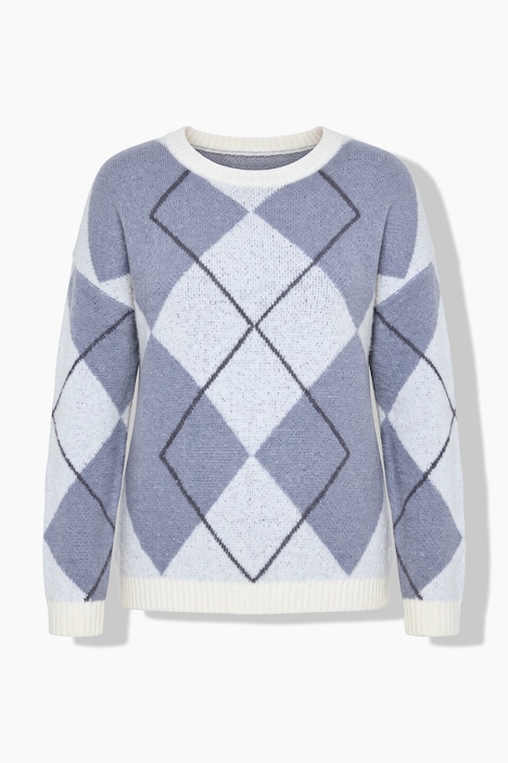 Pullover, Loose Fit, Argyle-Rhombenmuster, Langarm