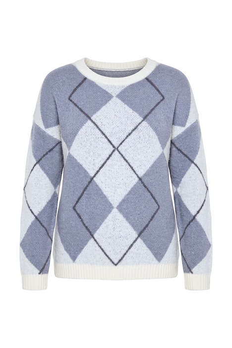 Relaxed Fit Argyle Sweater