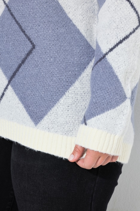 Pullover, Loose Fit, Argyle-Rhombenmuster, Langarm
