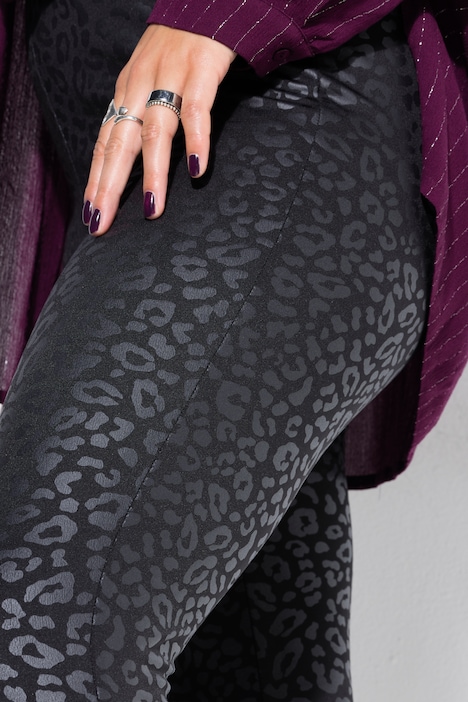 Leggings, Slim Fit. High Waist, Leo