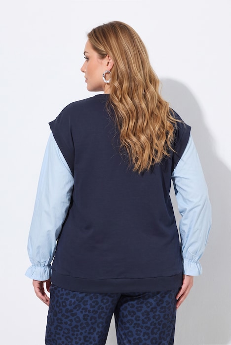 Sweatshirt, Boxy Fit, Blusenärmel aus Web