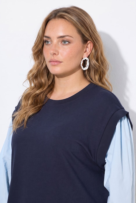 Sweatshirt, Boxy Fit, Blusenärmel aus Web