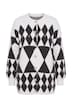 Diamond Pattern Long Sleeve Cardigan