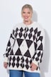 Strickjacke, Loose Fit, Rhombenmuster