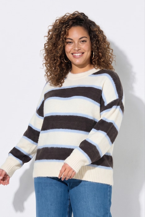 Pullover, Loose Fit, Blockstreifen, Ballon-Langarm